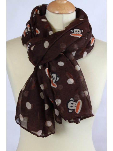 Foulard Monkey Marron