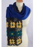 Echarpe Crochet bleue