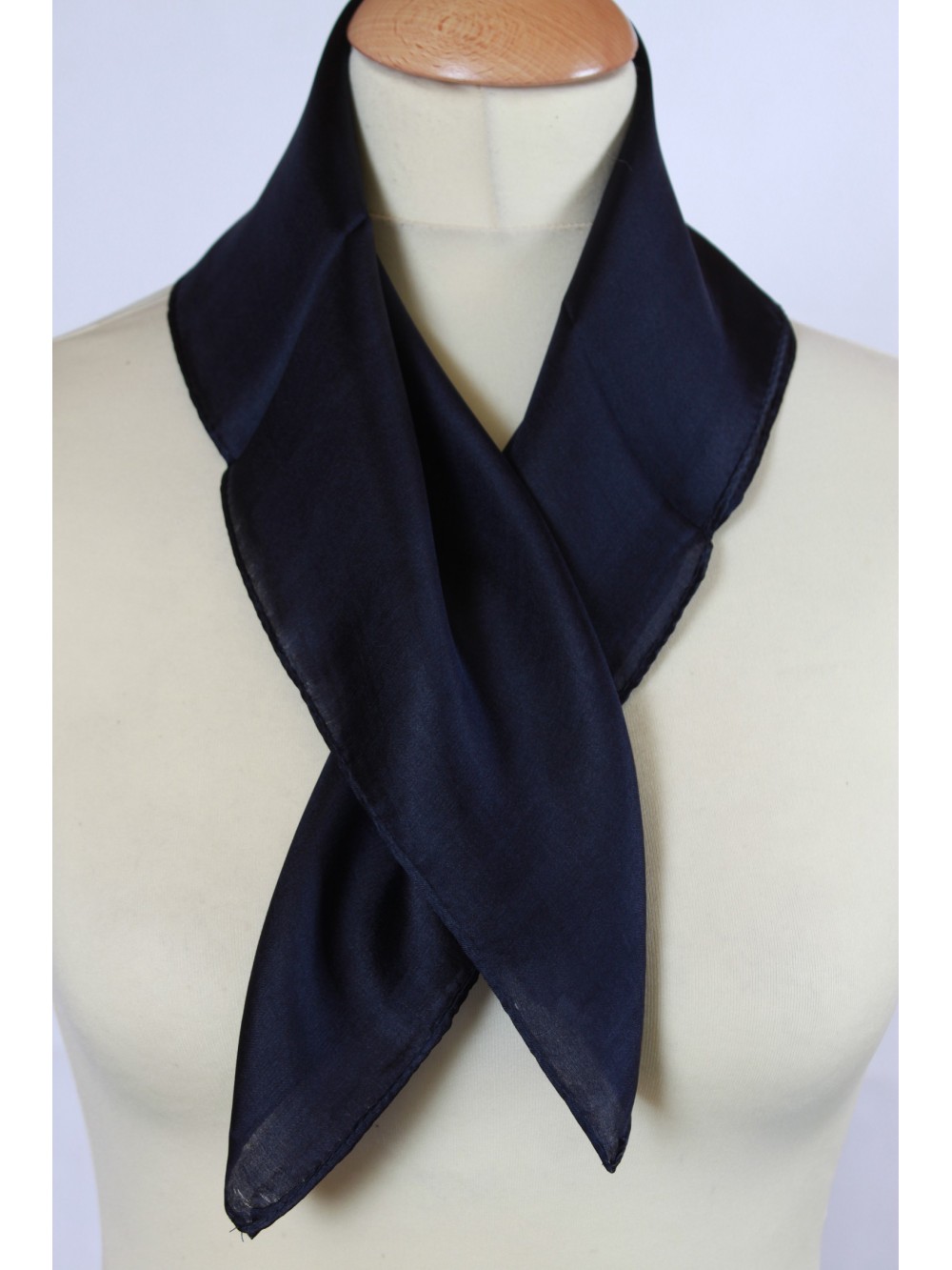 foulard soie bleu