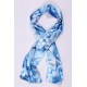 Foulard maille filet bleu turquoise