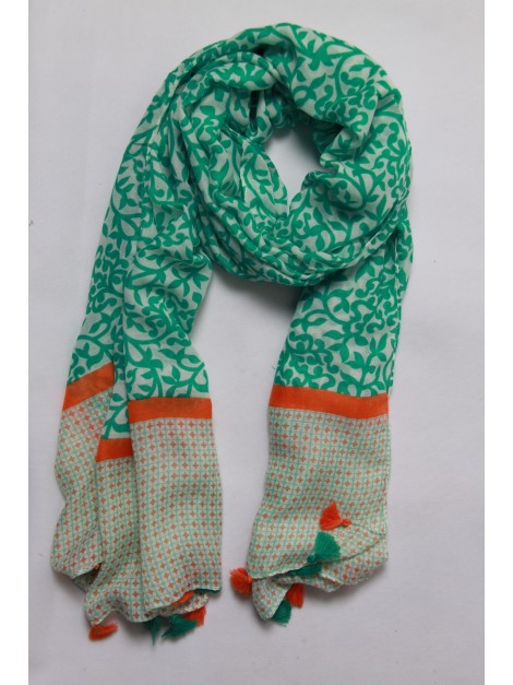 Chèche Pur Coton Bleu